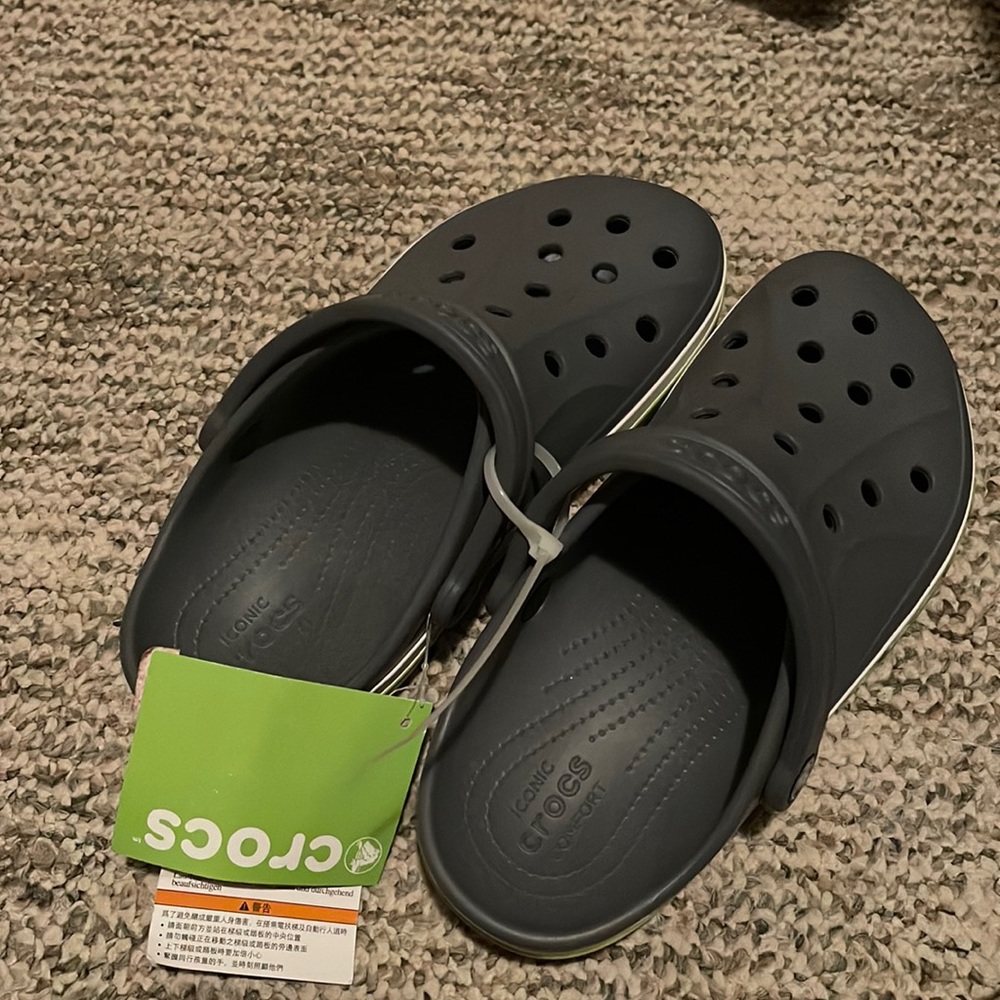 Gray crocs brand new with tags